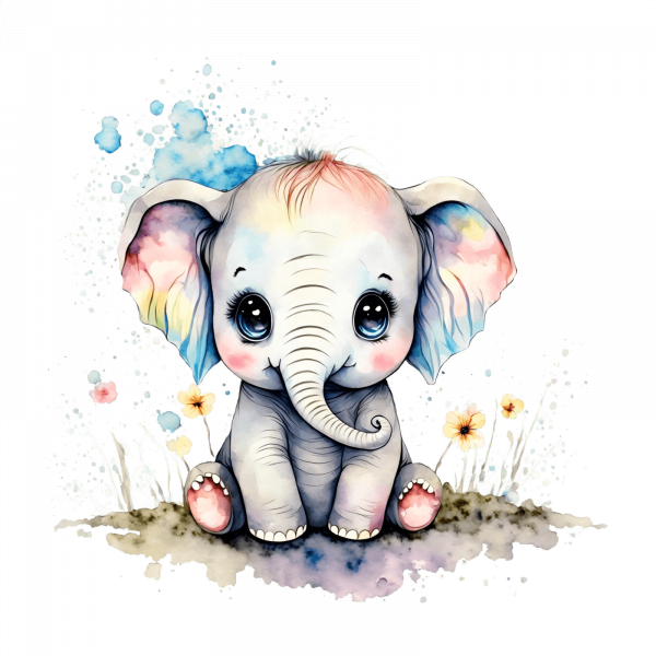 Bügelbild "kleiner Elefant"